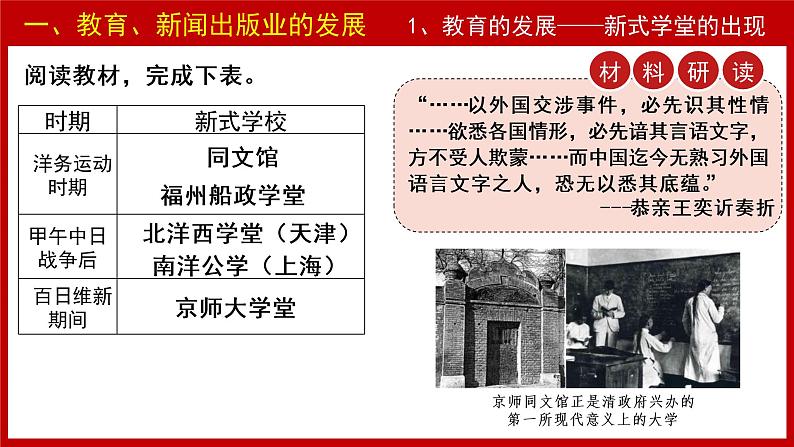 第26课 教育文化事业的发展课件---2022-2023学年初中历史部编版八年级上册第3页