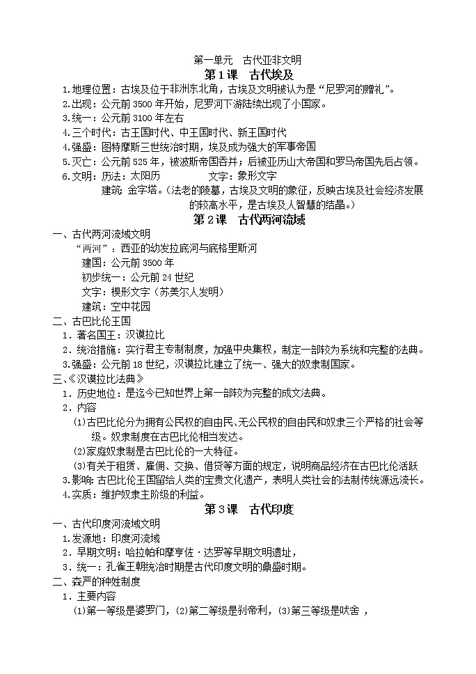 2022--2023学年度九年级上册全册知识点【提纲】第1页
