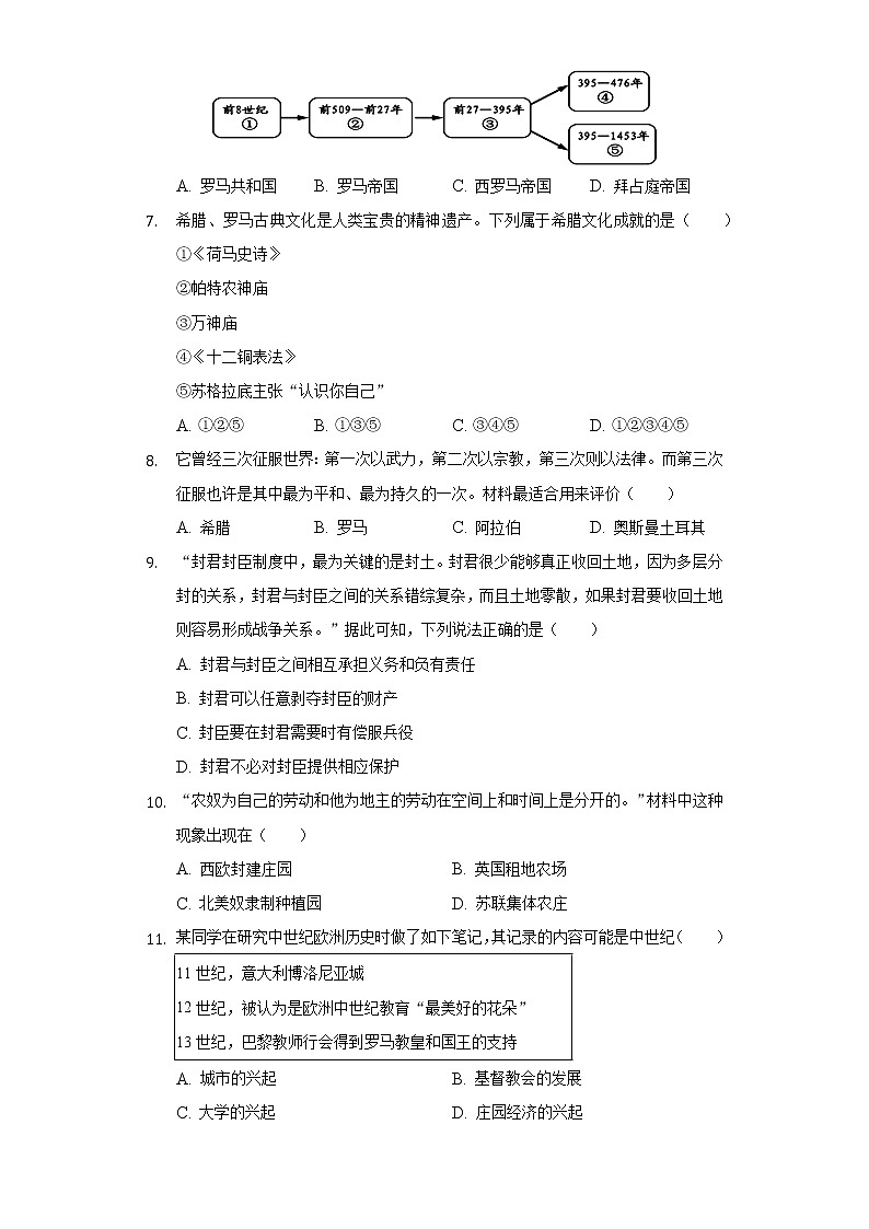 陕西省西安市莲湖区2021-2022学年九年级上学期期末历史试卷02