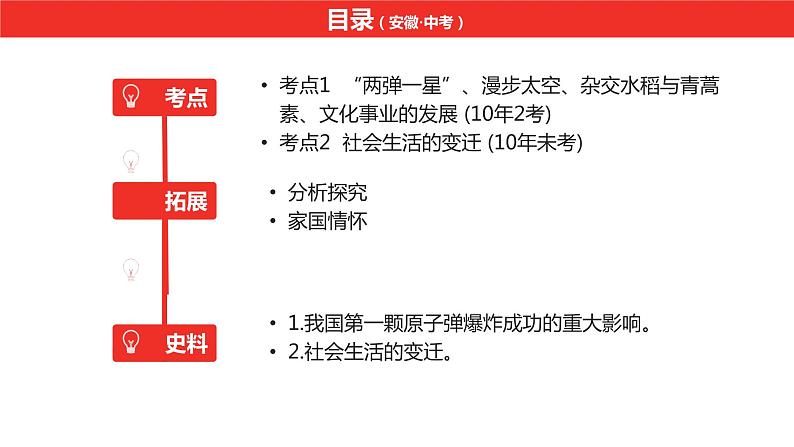 中考总复习历史（安徽地区）考点八年级下册第六单元　科技文化与社会生活课件05