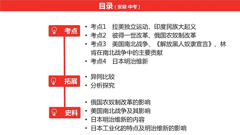 中考总复习历史（安徽地区）考点九年级下册 第一单元  殖民地人民的反抗与资本主义制度的扩展课件第6页