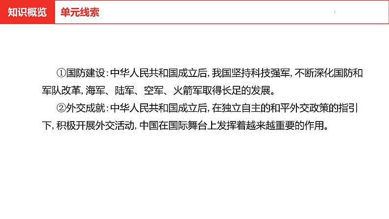 中考总复习历史（河北地区）模块二 中国现代史 第十三单元 国防建设与外校成就课件04