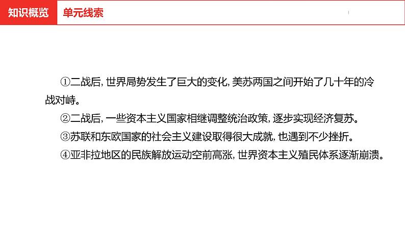 中考总复习历史（河北地区）模块四 世界现代史 第二十二单元 二战后的世界变化课件04