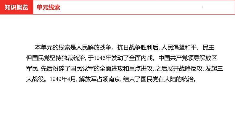 中考总复习历史（河北地区）模块一 中国近代史 第七单元 人民解放战争课件04