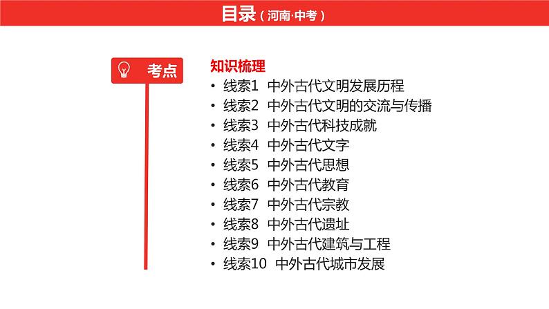 中考总复习历史（河南地区）专题一　中外古代文明及文明的交流课件03