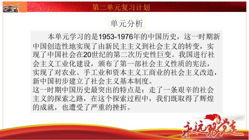 部编版历史八年级下册 第二单元 社会主义制度的建立与社会主义建设的探索复习 课件07