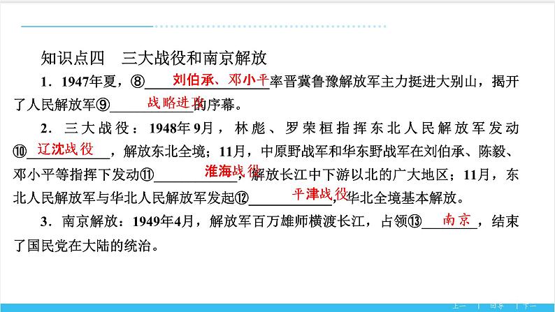 【期末复习课件】部编版历史八年级上册——第七单元：人民解放战争（知识串讲）08