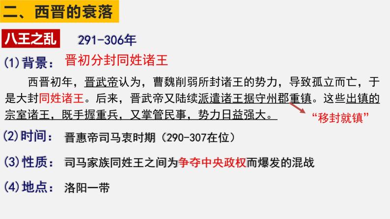 改4.17西晋的短暂统一和北方各族的内迁课件2022--2023学年部编版七年级历史上册08