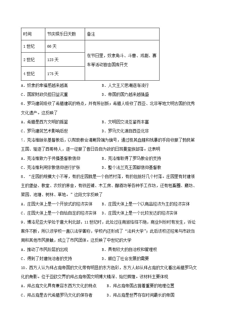 2022-2023学年第一学期九年级历史期末考前必刷卷（09）02