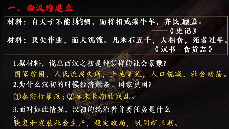 3.11+西汉建立和“文景之治”++课件+++2022-2023学年部编版七年级历史上册第5页