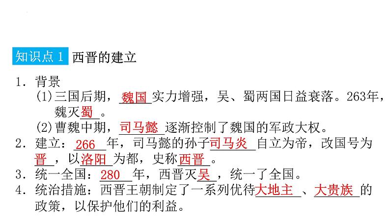 4.17西晋的短暂统一和北方各族的内迁课件2022_2023学年部编版七年级历史上册02