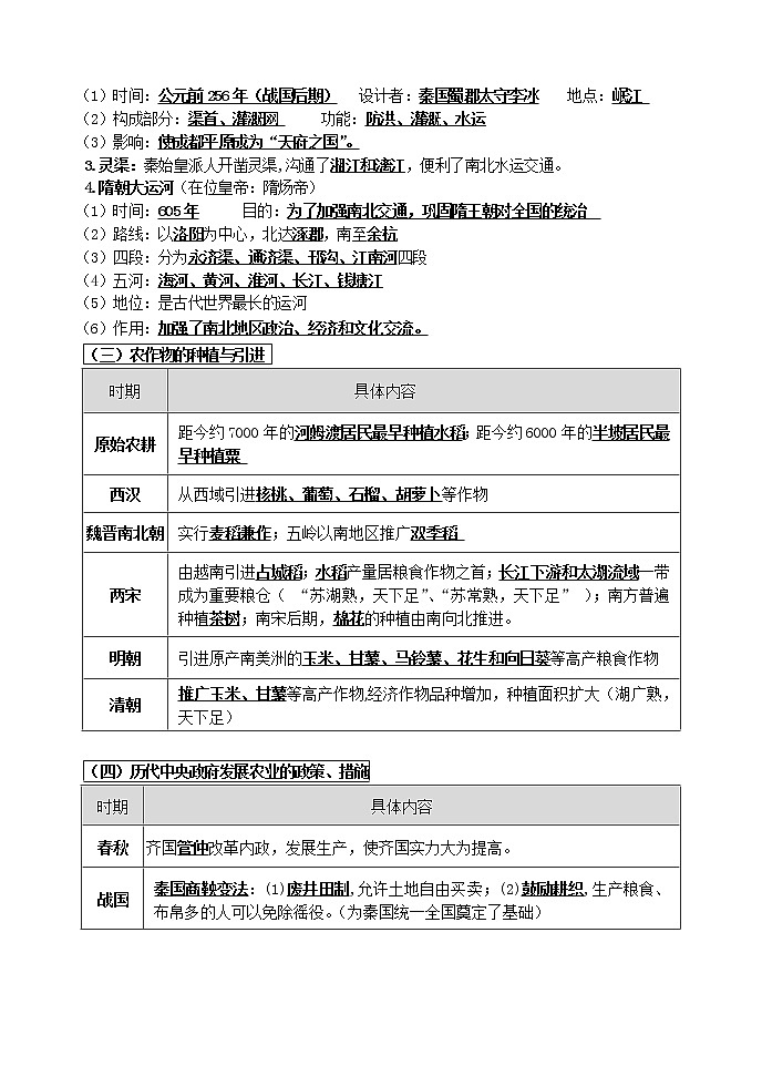 2023年江苏省历史中考二轮复习专题二中国古代经济学案第3页