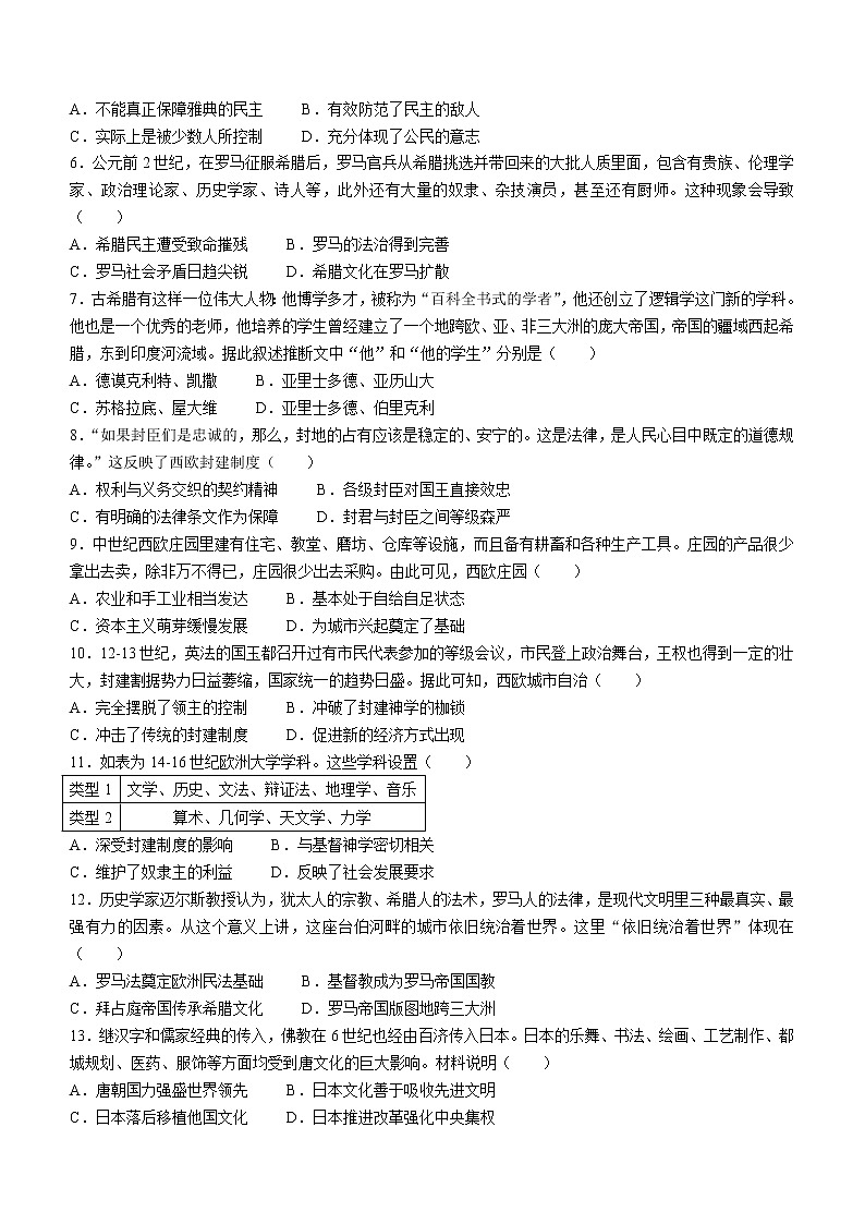 广东省茂名市电白区2022-2023学年九年级上学期期末历史试题(含答案)02