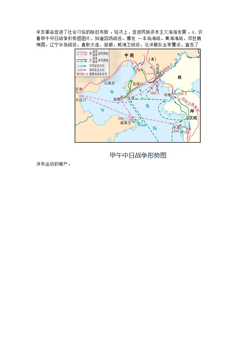 八年级上册历史全册易错易混知识点02