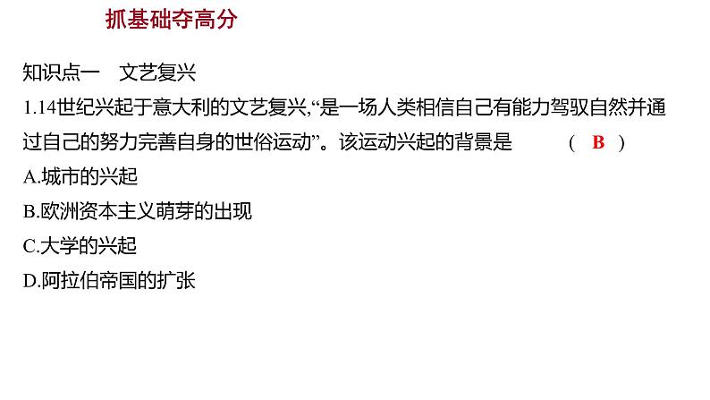 2022-2023 人教版历史 九年级上册 第五单元  第14课文艺复兴运动 课件04