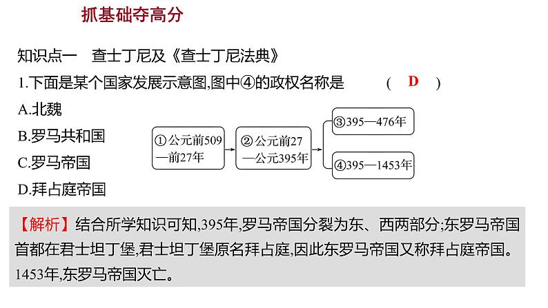 2022-2023 人教版历史 九年级上册 第三单元  第10课拜占庭帝国和《查士丁尼法典》 课件04