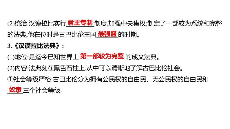 2022-2023 人教版历史 九年级上册 第一单元  第2课古代两河流域 课件第3页