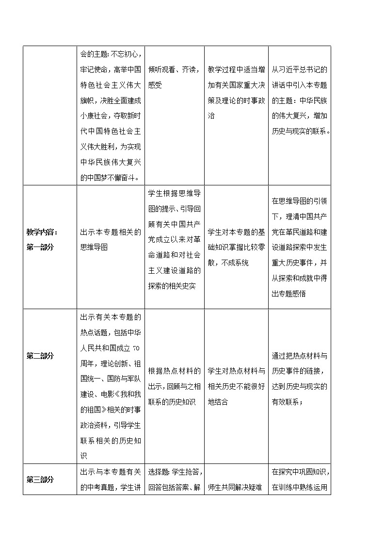 专题05 中华民族的伟大复兴（教学设计）-中考历史二轮复习学历案+教学设计+课件+测试+背诵清单（部编版）02