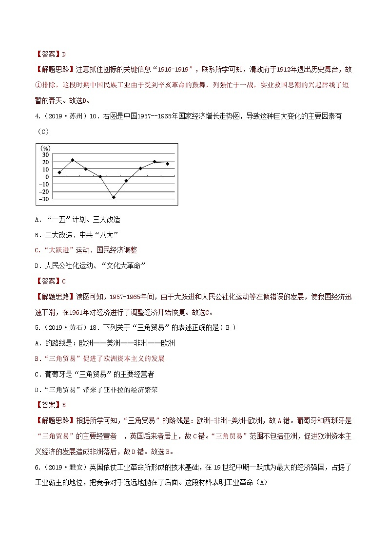 专题04  中外的经济发展（测试）（解析版）第2页