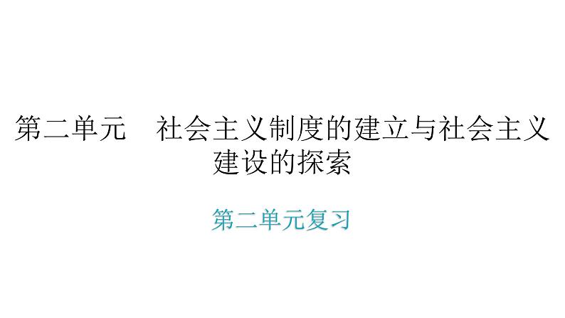 人教版八年级历史下册第二单元复习教学课件第1页