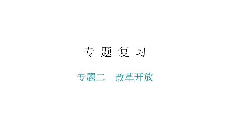 人教版八年级历史下册专题二改革开放课件第1页