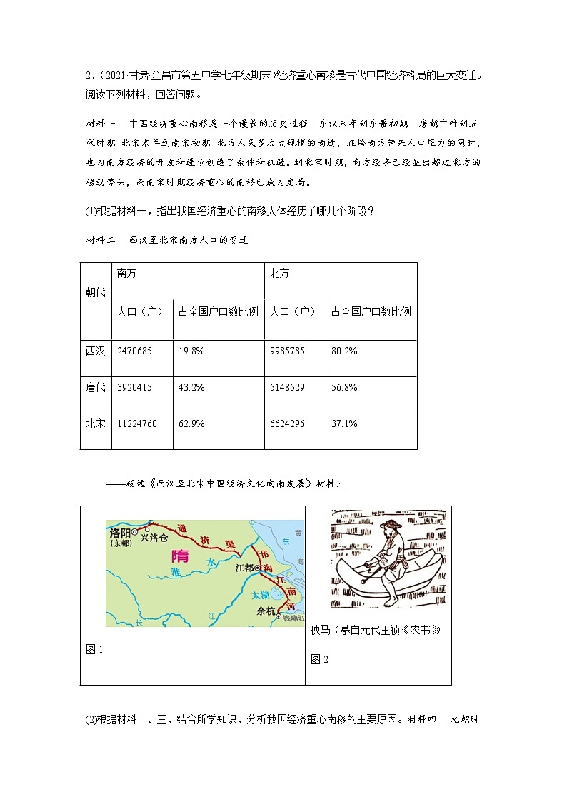 专题05  七下第2单元（材料题）（原卷版）第2页
