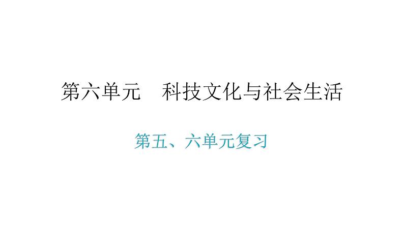 人教版八年级历史下册第五、六单元复习教学课件01