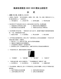 湖南省株洲市茶陵县五校联考2022-2023学年八年级上学期期末历史试题(含答案)