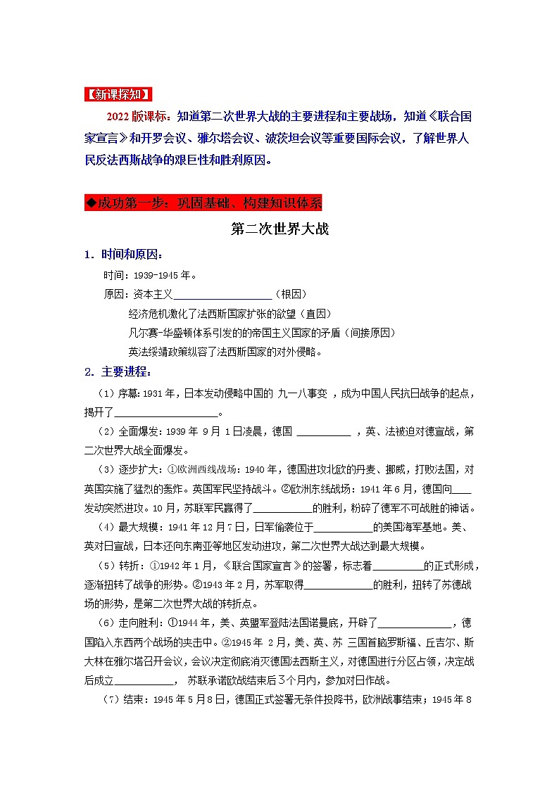 第15课 第二次世界大战（同步课件+同步教案+导学案+同步练习）九年级历史下册同步备课系列（部编版）02