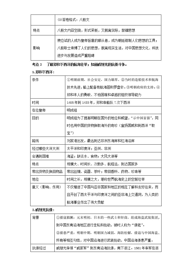 备战2023年历史新中考二轮复习热点透析 疑难点拨05中国古代史-统一多民族国家的巩固与发展（解析版）第2页