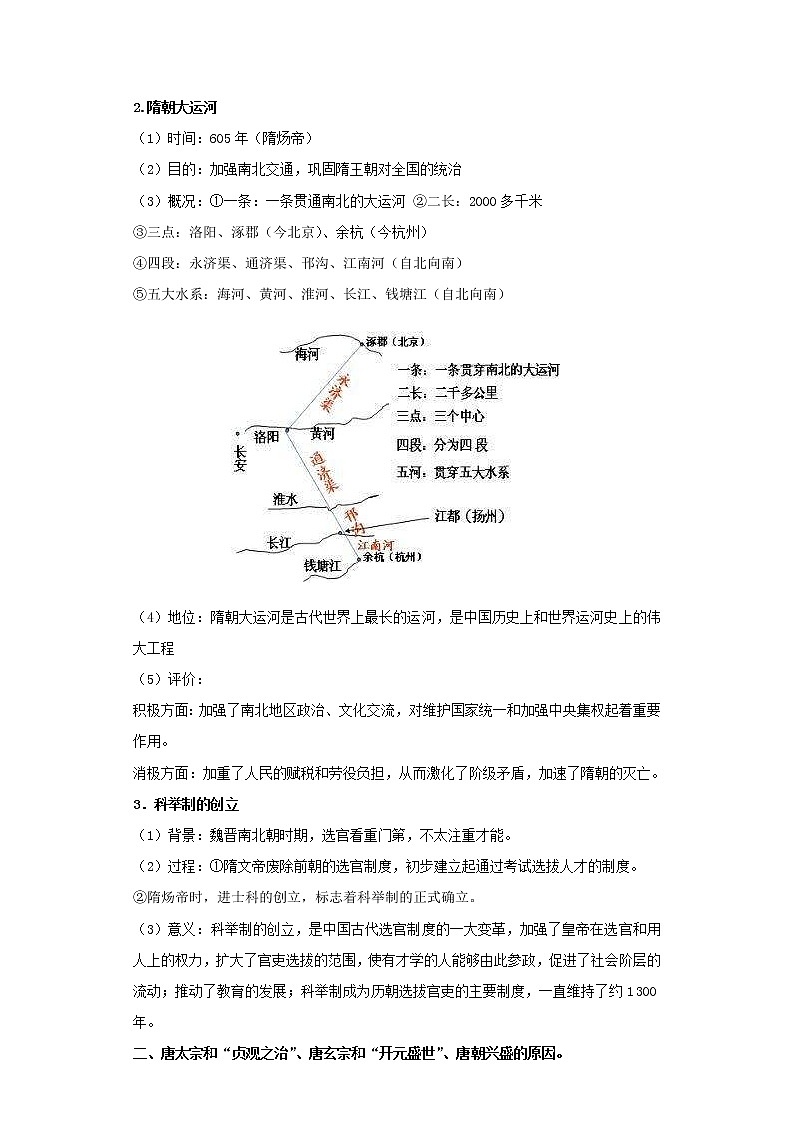 2023 历史新中考二轮复习热点透析 疑难点拨03中国古代史-繁荣与开放的年代 试卷02