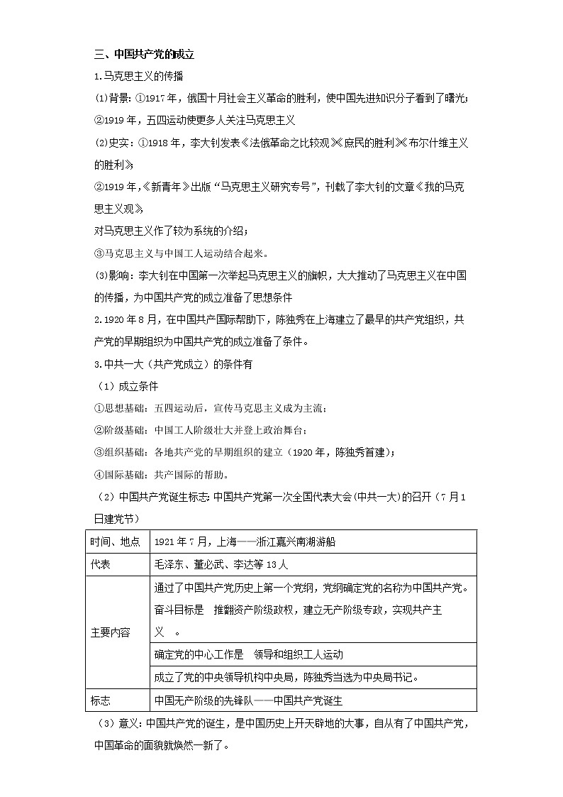  2023 历史新中考二轮复习热点透析 疑难点拨08中国近代史-新民主主义革命的开始（解析版）第3页