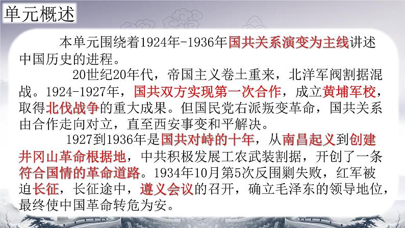 2023年广东省中考一轮复习中国近代史复习五：从国共合作到国共对立课件03