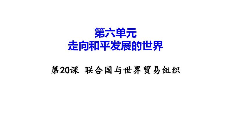 6.20联合国与世界贸易组织课件02