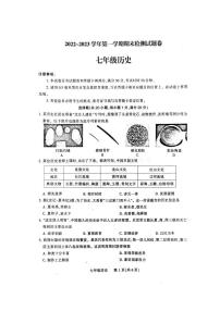 河南省平顶山市2022-2023学年七年级上学期期末全市统一考试历史试题（有答案）