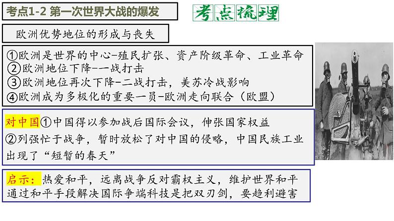 单元复习03 第一次世界大战和战后初期的世界课件PPT第8页