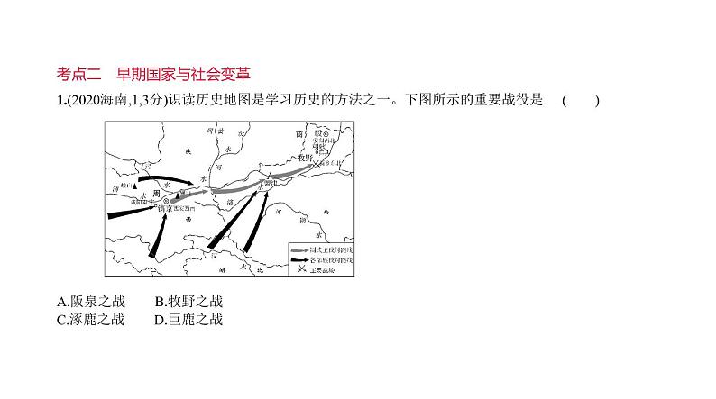 初中历史中考复习 第一单元　中国境内早期人类与文明的起源、早期国家与社会变革 习题课件-2021届中考历史一轮复习第7页