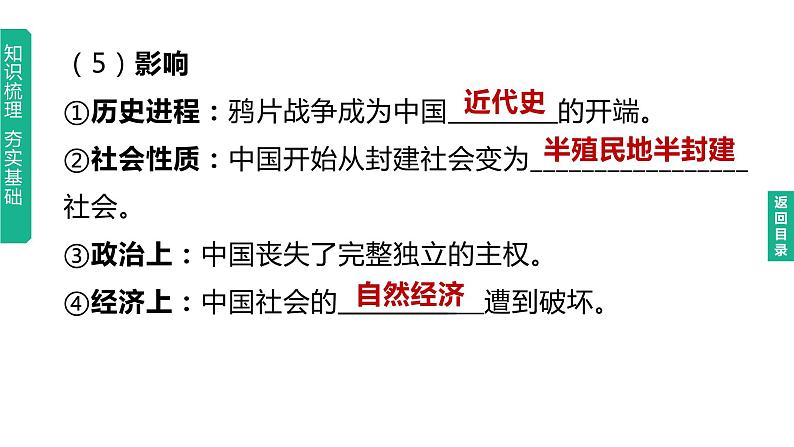 初中历史中考复习 2023年历史中考总复习一轮复习课件：主题08　中国开始沦为半殖民地半封建社会08