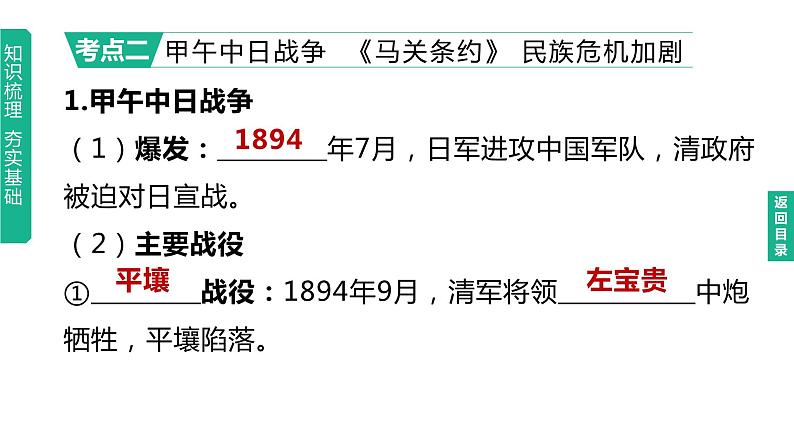 初中历史中考复习 2023年历史中考总复习一轮复习课件：主题09　近代化的早期探索与民族危机的加剧08