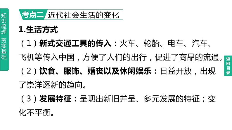 初中历史中考复习 2023年历史中考总复习一轮复习课件：主题15　近代经济、社会生活与教育文化事业的发展第6页