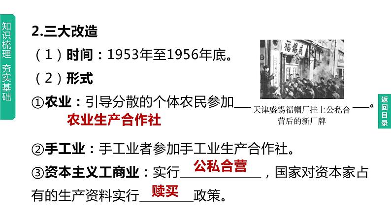 初中历史中考复习 2023年历史中考总复习一轮复习课件：主题17　社会主义制度的建立与社会主义建设的探索05