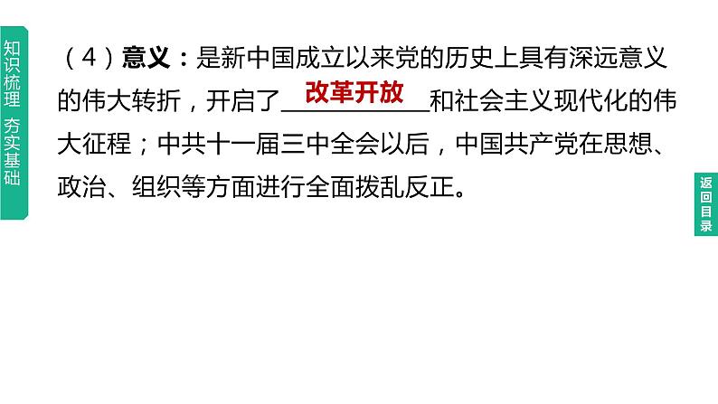 初中历史中考复习 2023年历史中考总复习一轮复习课件：主题18　中国特色社会主义道路06