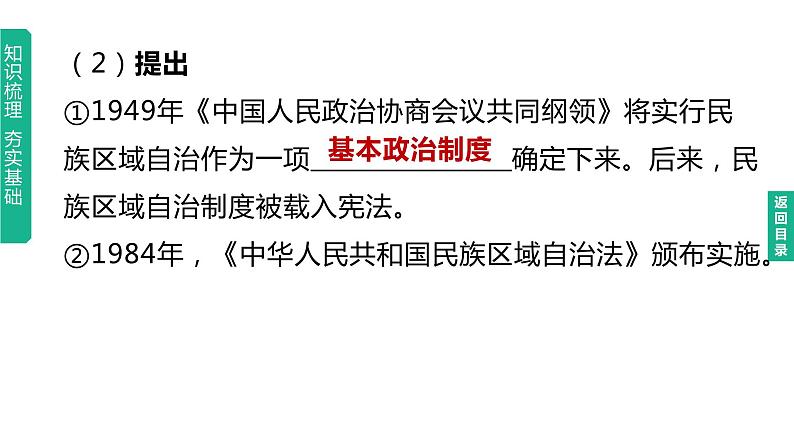 初中历史中考复习 2023年历史中考总复习一轮复习课件：主题19　民族团结与祖国统一04