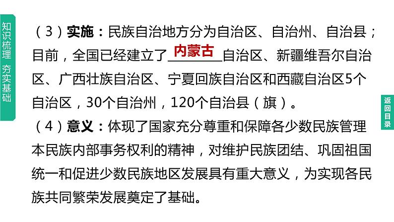 初中历史中考复习 2023年历史中考总复习一轮复习课件：主题19　民族团结与祖国统一05