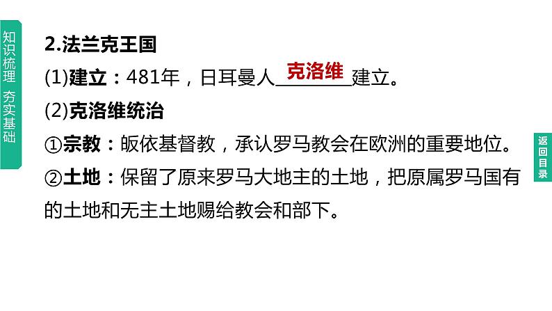 初中历史中考复习 2023年历史中考总复习一轮复习课件：主题23　封建时代的欧洲、封建时代的亚洲国家05