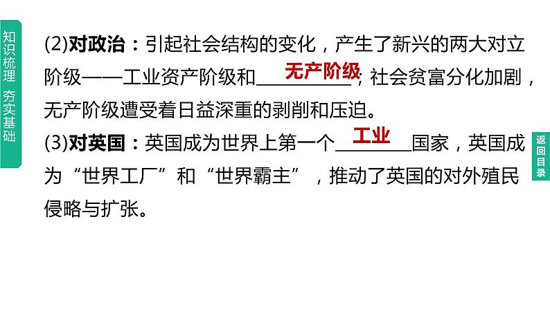 初中历史中考复习 2023年历史中考总复习一轮复习课件：主题26　工业革命和国际共产主义运动的兴起第8页