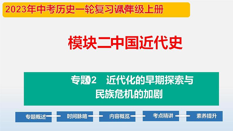 专题02 近代化的早期探索与民族危机的加剧-中考历史第一轮复习夯实基础靶向示范课件（部编版）01