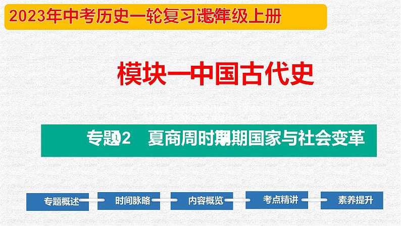 专题02  夏商周时期：早期国家与社会变革-中考历史第一轮复习夯实基础靶向示范课件（部编版）01