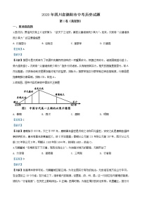 初中历史中考复习 精品解析：四川省德阳市2020年中考历史试题（解析版）