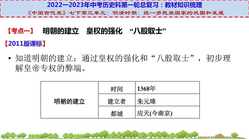 初中历史中考复习 七下第三单元（一）-【透视中考】2023年中考历史冲刺复习基础考点过关课件第3页